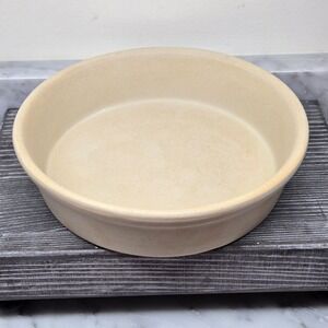 Pampered Chef 8 inch Deep Dish Natural Stoneware Pie Plate Family Heritage USA